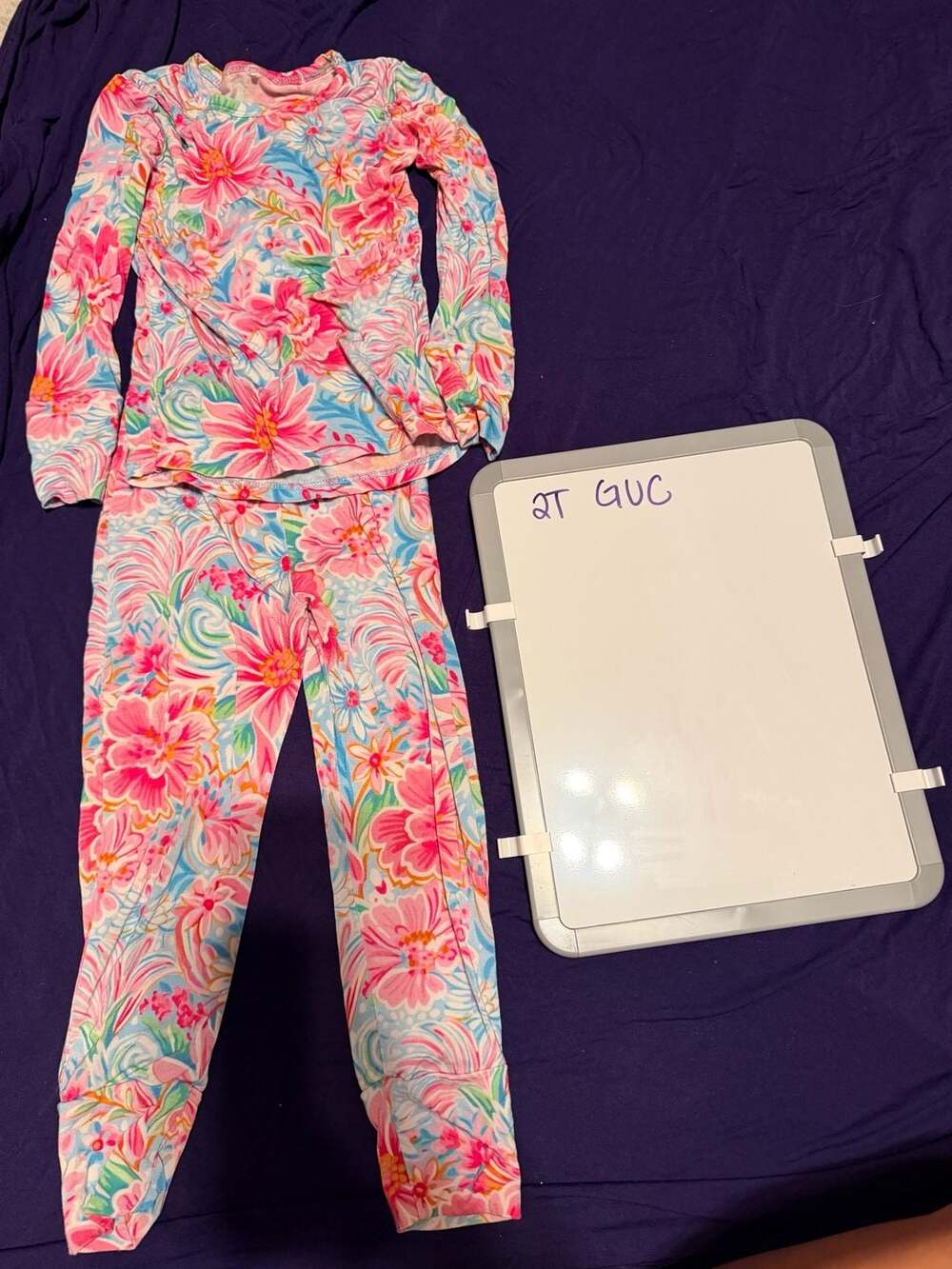 Posh Peanut Girls Floral Pajama Set Size 2T